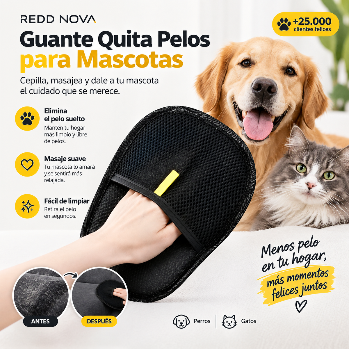 Guante Quita Pelos Mascotas